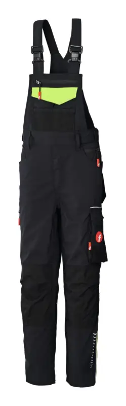 Fortis Kids-Latzhose Performance schwarz/lime Größe 158-164 Ausverkauf