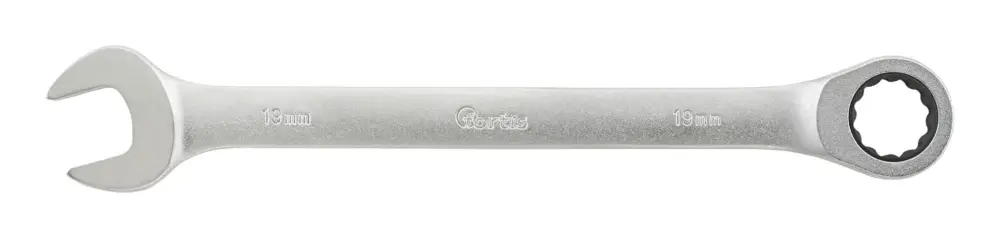 Preiswert Fortis Maul-Ringratschenschlüssel gerade 19 mm