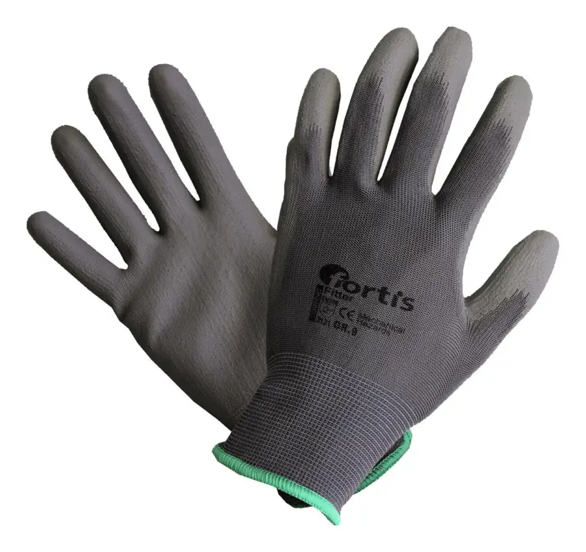 Highlight Fortis Strickhandschuh Fitter PU, grau, SB-verpackt, Größe 8 (Verpackungseinheit 12 Paar)
