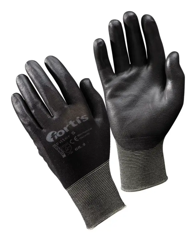 Fortis Strickhandschuh Fitter PU, schwarz, SB-verpackt, Größe 7 (Verpackungseinheit 12 Paar) Kracherpreis