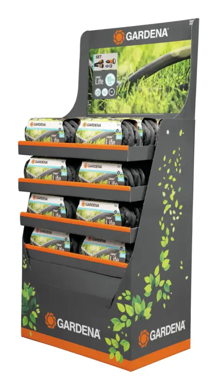 Markenware Gardena Textilschlauch Liano Life Display 1/2" 10m Set