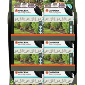 Neue Kollektion Gardena Tropfbewässerung-Set Gemüse-/Pflanzreihe 15m Micro-Drip-System Display