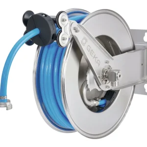 Top-Seller Geka plus automatischer Schlauchaufroller EA15KSK Edelstahl, inkl. 20m DVGW-Schlauch 1/2" & Arm.
