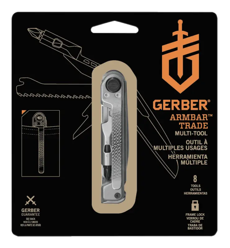 Gerber Multifunktions-Taschenmesser Armbar Trade Silver (Verpackungseinheit 3 Stück) Schneller Versand