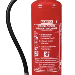 Gloria Schaumfeuerlöscher 9 Liter SDE 9 flourfrei Brandklasse A & B Geprüft