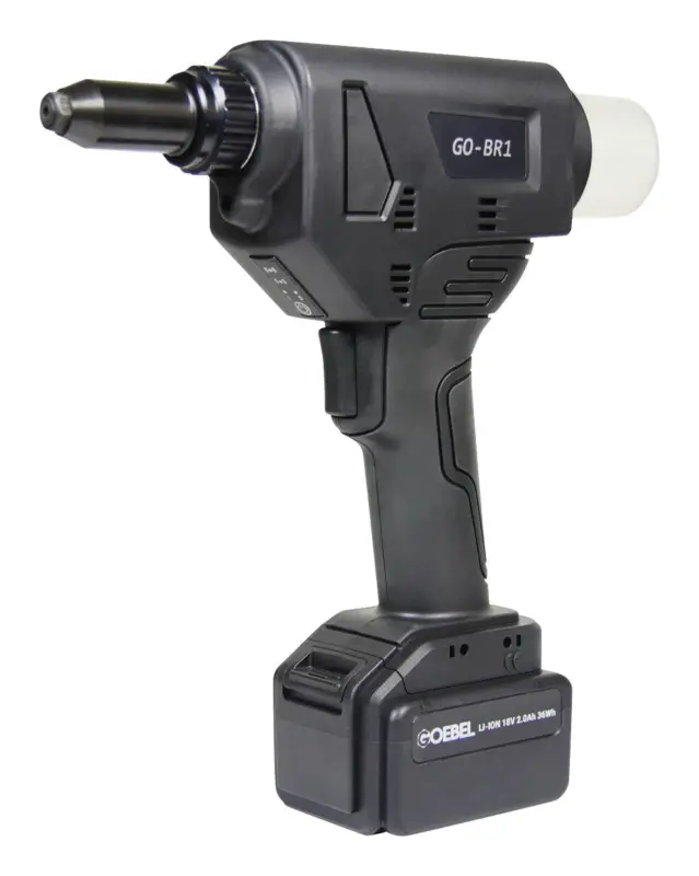 Goebel Akku-Blindnietgerät GO-BR 1 i. Koffer 2 Ah 36W 2xAkku und Laderät 3-5 mm Sofort Bestellen