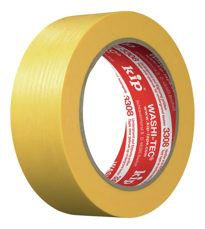 Solange Der Vorrat Reicht Kip Washi-Tec Premium Plus 3308, Goldkrepp 36 mm x 50m, gelb (Verpackungseinheit 24 Rollen)