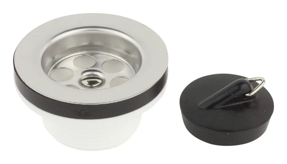 Bestpreis Kirchhoff Kunststoff-Ablaufventil, 1, 1 1/2" AG x 70 mm, Ventilkelch mit Ventilstopfen 45,5 mm