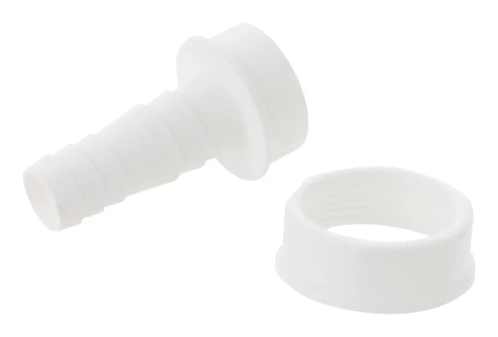 Kirchhoff Kunststoff-Geräteanschluss, 1 1/2" IG x 3/4" T Weiß, für Waschgeräte -Siphon Begrenztes Angebot