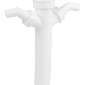 Expressversand Kirchhoff Kunststoff-Tauchrohr, Weiß, 1 1/2" IG x 250 mm, für DN40 mm Siphon, mit 3/4" Dop.-Geräteanschl.