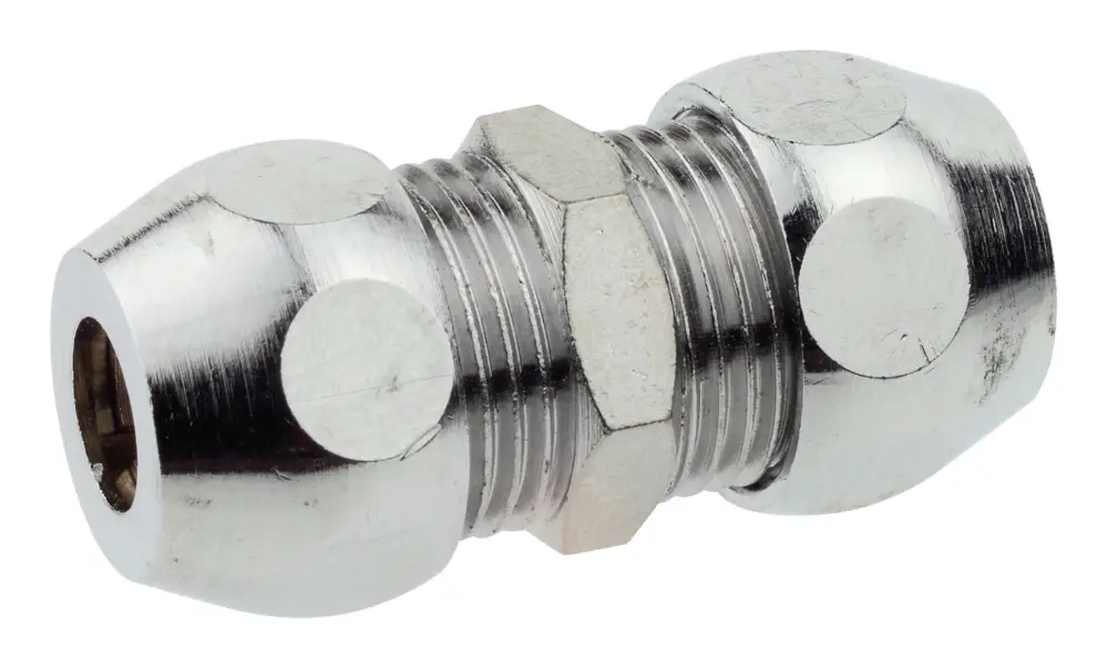 Kirchhoff Messing-Quetschverschraubung -Verbinder, Chrom, 3/8" x 10 mm Sonderaktion