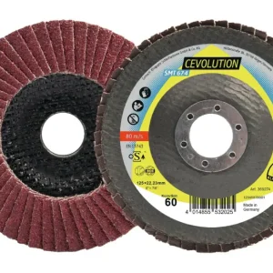 Neu Klingspor Fächerschleifscheibe SMT 674 125 x 22,23 mm gewölbt K40 Keramikkorund K40
