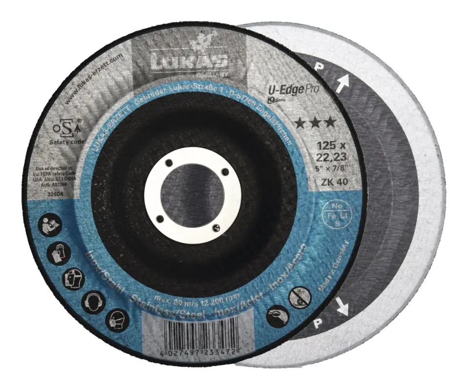 Lukas Kehlnahtschleifscheibe U-EDGE PRO 125 mm Korn 40 Knallerangebot