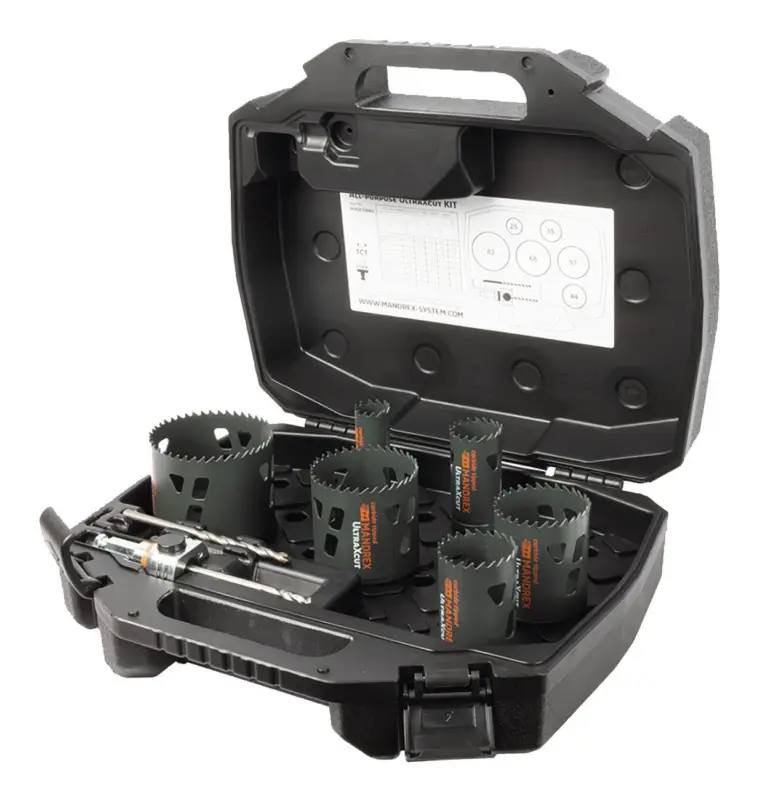 Mandrex Lochsägen Set MXqs All Purpose Ultra Xcut Elektriker D22,29,35,44, 51,64,68 mm Ausverkauf