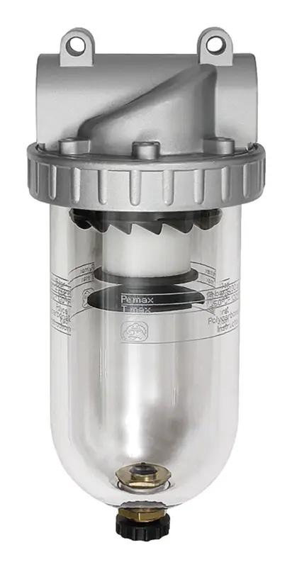 Neuheit Riegler Druckluftfilter BR Standard, G1/4" DN6, BG 1, PC-Behälter, 5µm