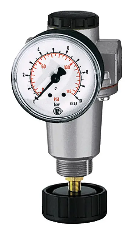 Riegler Druckregler BR Standard, G1/4" DN6, BG 1, 0,5-10 bar, inkl. Manometer Nur Heute