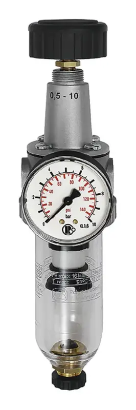 Mega-Angebot Riegler Filterdruckregeler BR Standard, G1/2" DN15, BG 3, PC-Behälter, 5µm, 0,5-10 bar