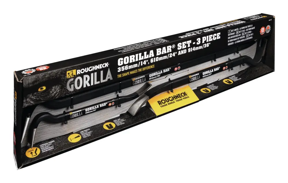 Roughneck Nageleisen-Set 3-teilig 350+600+900 mm Gorilla Bar Top-Seller