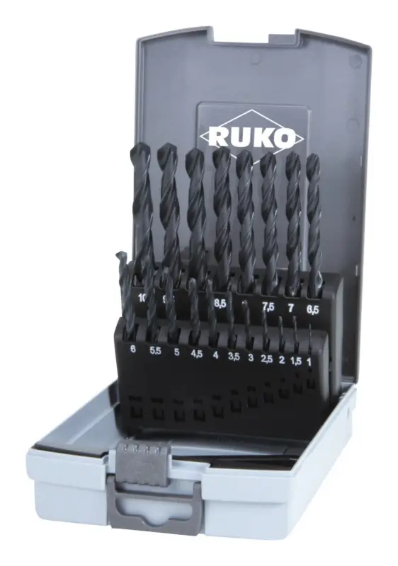 Neu Ruko Spiralbohrersatz 19-teilig in Rosebox