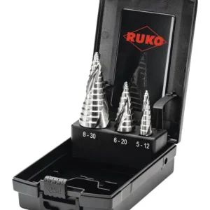 Ruko Stufenbohrer-Set WN HSS 3-tlg in Rosebox, Ultimatecut Top-Seller