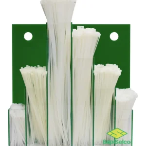 SapiSelco Kabelbinder-Sortiment 600-teilig im Wanddispay natur Neue Ware