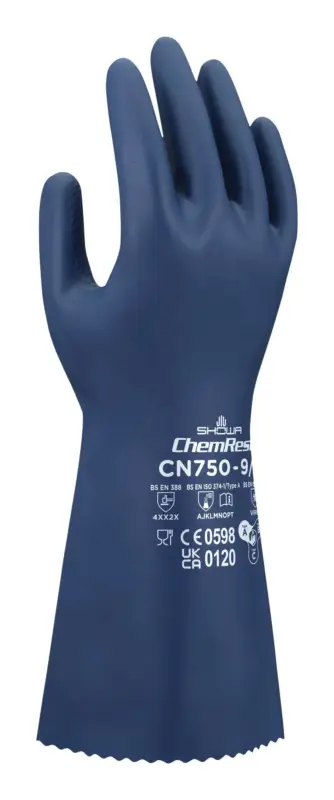 Neu Showa Chemikalienschutzhandschuh CN750 Größe M (Verpackungseinheit 12 Paar)