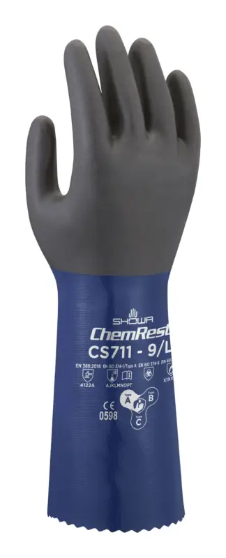 Showa Chemikalienschutzhandschuh CS711 Größe XL (Verpackungseinheit 10 Paar) Direkt Vom Hersteller