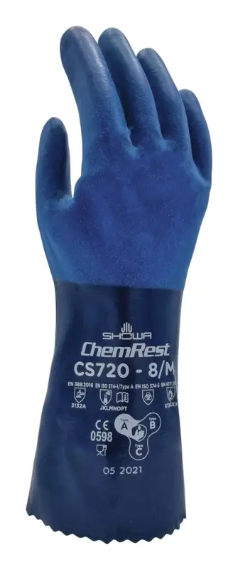 Showa Chemikalienschutzhandschuh CS720 Größe M (Verpackungseinheit 10 Paar) Billig