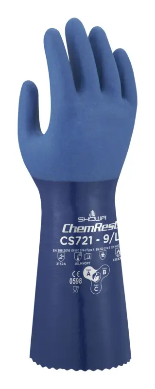 Meistverkauft Showa Chemikalienschutzhandschuh CS721 Größe S (Verpackungseinheit 10 Paar)