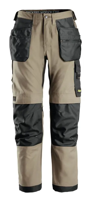 Bestpreis Snickers Workwear Stretch-Arbeitshose Canvas+ 6224, 052, khaki-schwarz