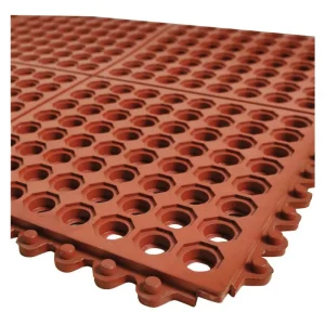 Top-Preis VR Trade Arbeitsplatzsteckmatte NBR/NR, rot, ölbeständig, offene Decke, 14 mm, 900 x 900 mm