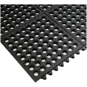 Beliebt VR Trade Arbeitsplatzsteckmatte SBR/NR, schwarz, offene Decke, 14 mm, 900 x 900 mm