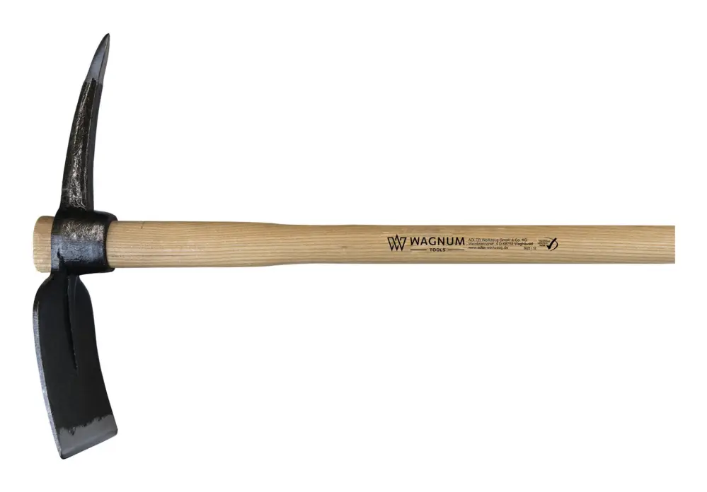 Wagnum Tools Wegmacherhacke 1800g mit Eschenstiel geölt 1050 mm Hacke aus C45 Stahl Neu