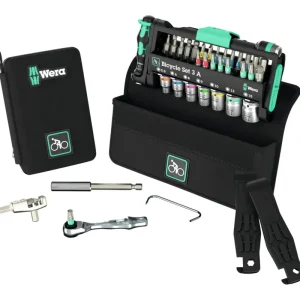 Wera Werkzeugsatz Bicycle Set 3 A, kompaktes Fahrradwerkzeug-Set für die Werkstatt und unterwegs, 40-teilig Begrenztes Angebot
