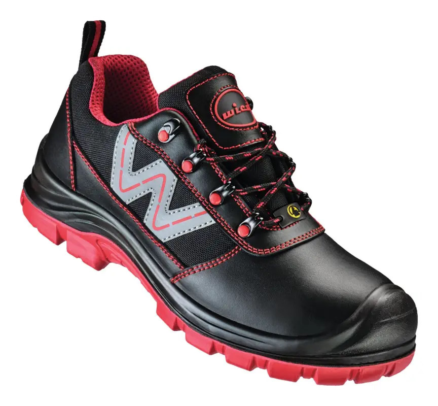 Wica Sicherheitshalbschuh Belluno Schwarz/rot, S3 SR ESD Größe 43 (Verpackungseinheit 1 Paar) Meistverkauft
