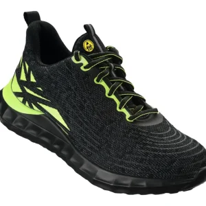 Saisonangebot Wica Sicherheitshalbschuh Locri Schwarz/Grün, S1PS SR ESD Größe 48 (Verpackungseinheit 1 Paar)