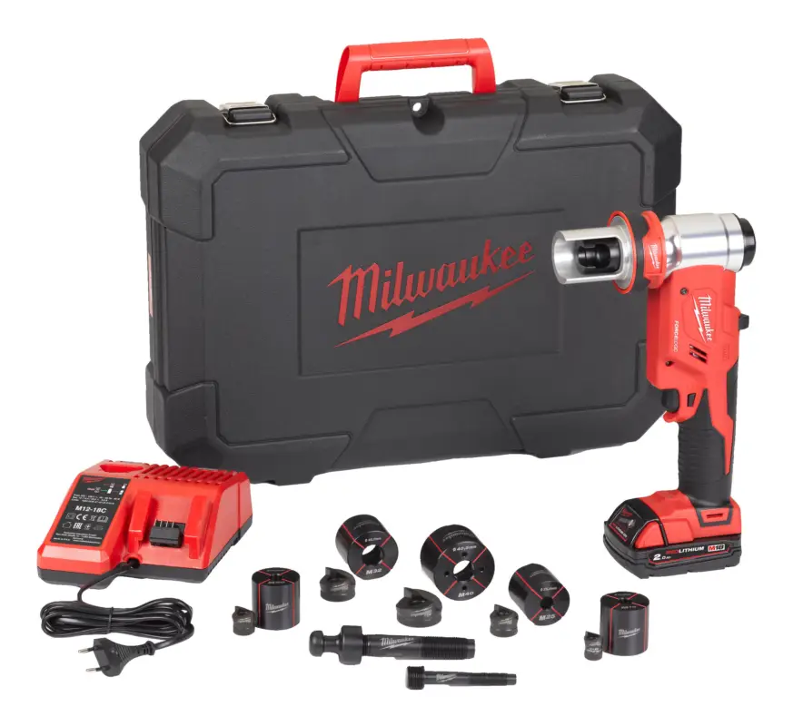 Milwaukee Akku-Blechlocher M18 HKP-201CA mit 1x Akku 2 Ah - im Transportkoffer Begrenztes Angebot
