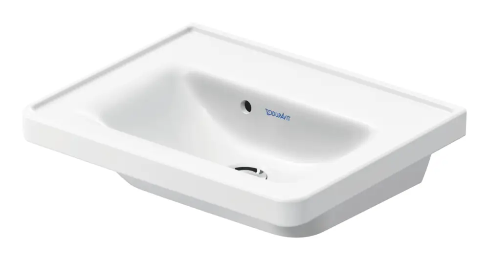 Duravit D-Neo Handwaschbecken ohne Hahnloch mit Überlauf 500 x 400 mm - Weiß Hochglanz Neu Im Sortiment