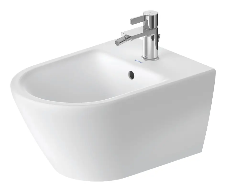 Preis Gesenkt Duravit D-Neo Bidet wandhängend mit Durafix mit 1 Hahnloch mit Überlauf 360 x 540 mm - Weiß Seidenmatt