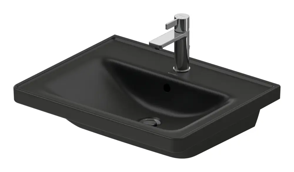 Duravit D-Neo Waschtisch mit 1 Hahnloch mit Überlauf 600 x 480 mm - Anthrazit Matt Billig