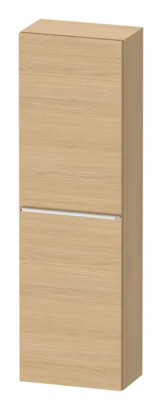 Abverkauf Duravit D-Neo Halbhochschrank mit 1 Tür Anschlag links Griff Chrom Hochglanz 400 x 1320 x 240 mm - Eiche Natur Matt
