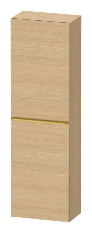 Neu Duravit D-Neo Halbhochschrank mit 1 Tür Anschlag links Griff Gold Poliert 400 x 1320 x 240 mm - Eiche Natur Matt