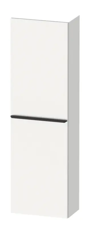 Wochenendangebot Duravit D-Neo Halbhochschrank mit 1 Tür Anschlag links Griff Diamantschwarz Matt 400 x 1320 x 240 mm - Weiß Matt