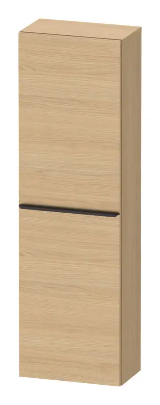Duravit D-Neo Halbhochschrank mit 1 Tür Anschlag links Griff Diamantschwarz Matt 400 x 1320 x 240 mm - Eiche Natur Matt Markenprodukt