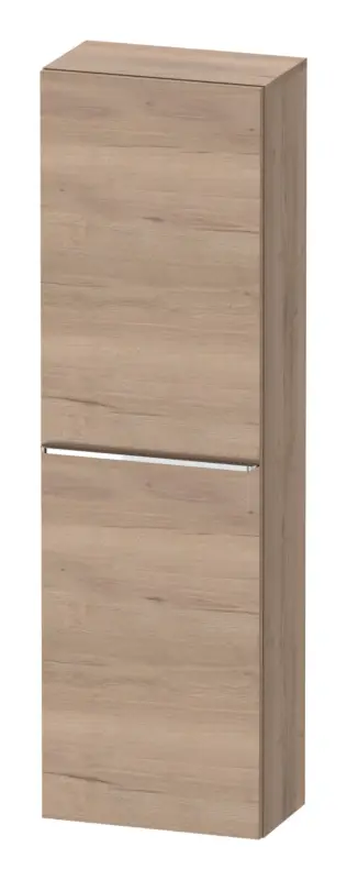 Markenprodukt Duravit D-Neo Halbhochschrank mit 1 Tür Anschlag rechts Griff Chrom Hochglanz 400 x 1320 x 240 mm - Eiche Marmoriert Matt