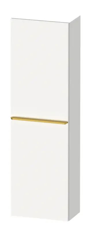 Markenware Duravit D-Neo Halbhochschrank mit 1 Tür Anschlag rechts Griff Gold Poliert 400 x 1320 x 240 mm - Weiß Matt