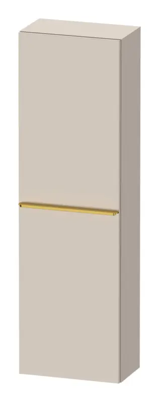 Duravit D-Neo Halbhochschrank mit 1 Tür Anschlag rechts Griff Gold Poliert 400 x 1320 x 240 mm - Taupe Matt Neue Kollektion