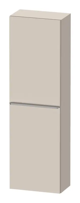 Neu Im Sortiment Duravit D-Neo Halbhochschrank mit 1 Tür Anschlag rechts Griff Edelstahl Gebürstet 400 x 1320 x 240 mm - Taupe Matt