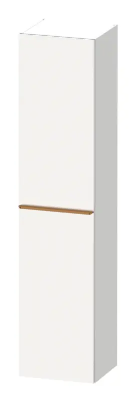 Neuheit Duravit D-Neo Hochschrank mit 1 Tür Anschlag links Griff Bronze Gebürstet 400 x 1760 x 360 mm - Weiß Matt