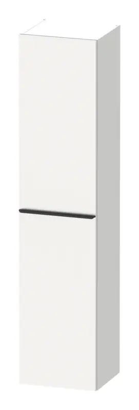 Sonderaktion Duravit D-Neo Hochschrank mit 1 Tür Anschlag links Griff Diamantschwarz Matt 400 x 1760 x 360 mm - Weiß Matt